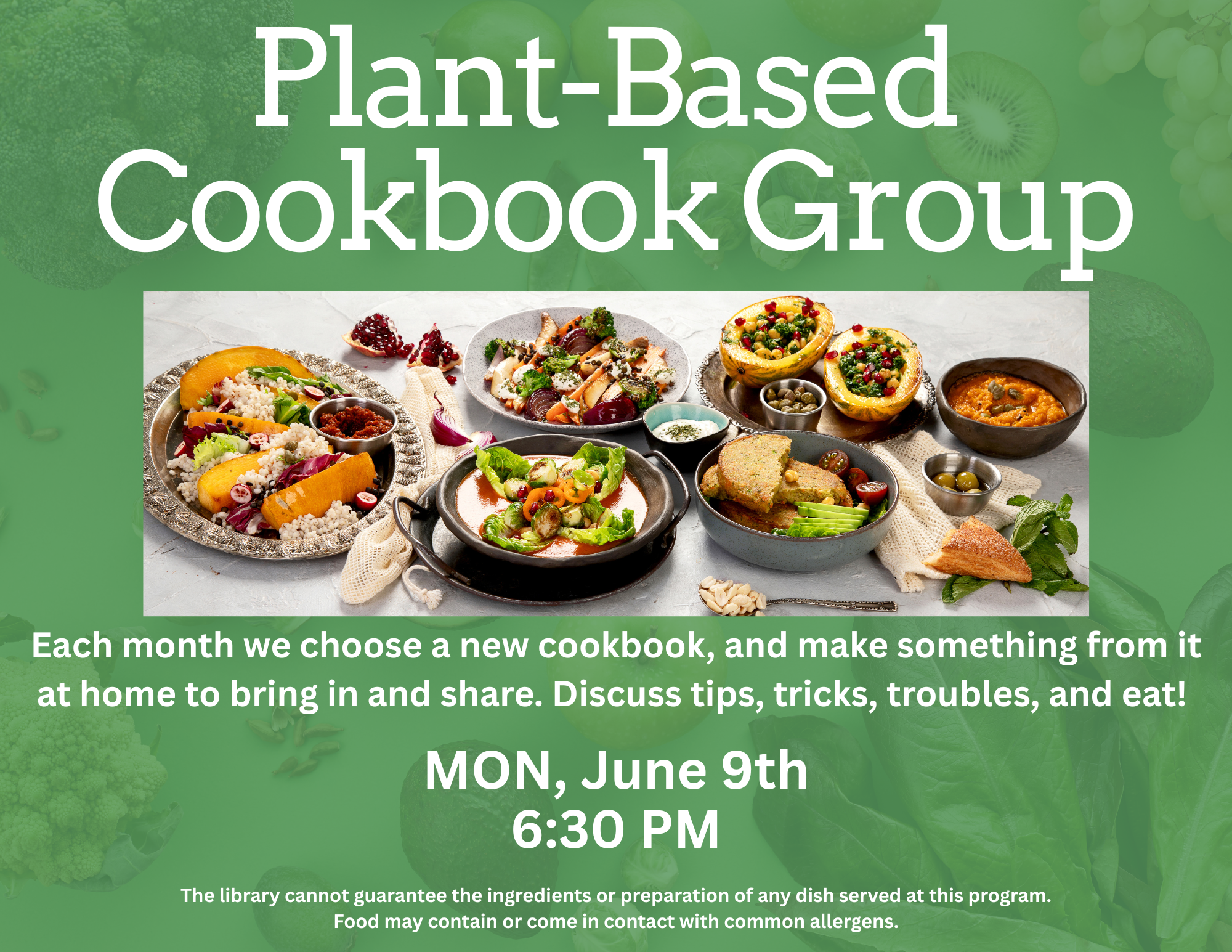plant-based cookbook group monday June 9th