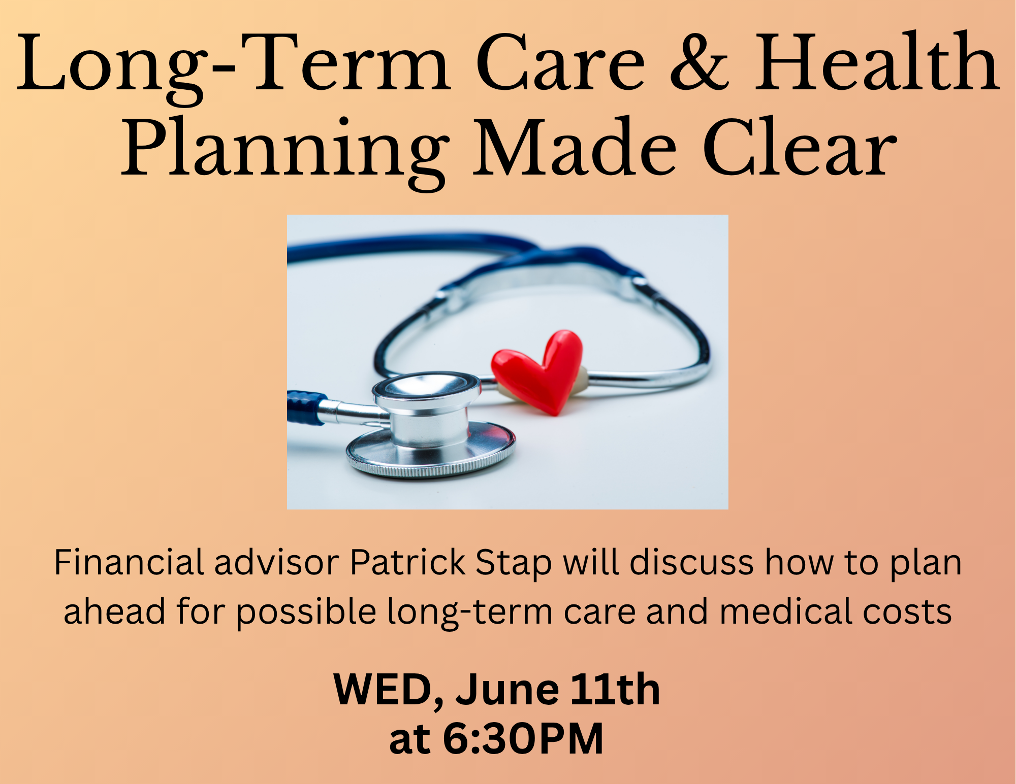 Long-term care and health planning poster