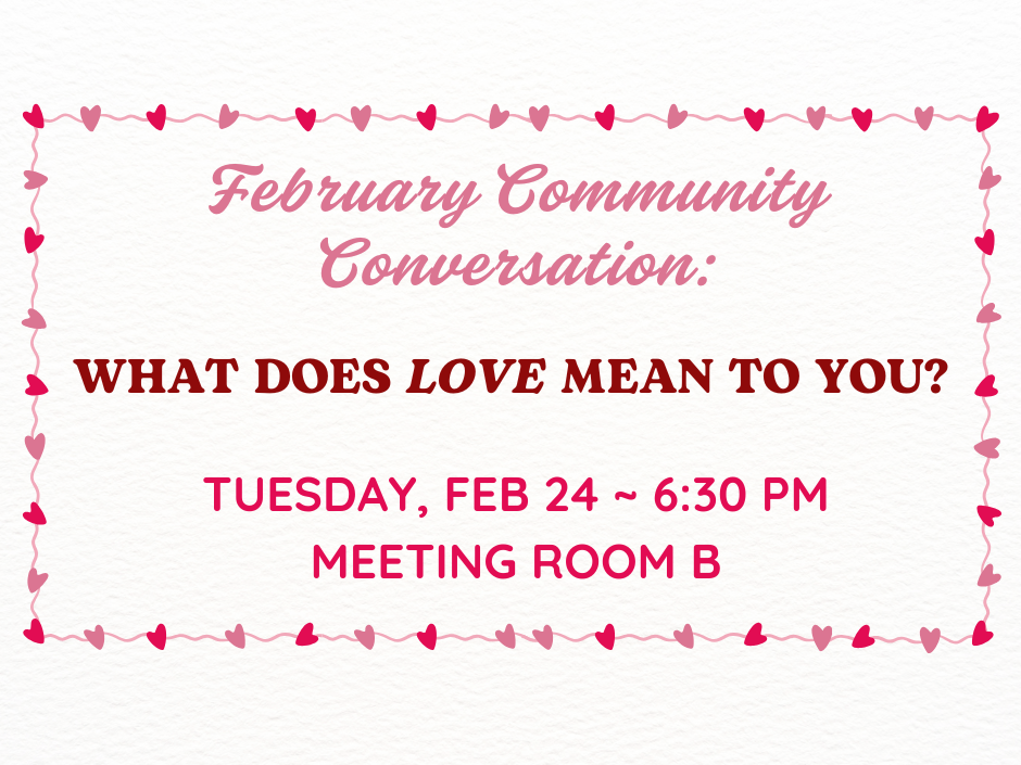 community coversation flyer